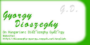 gyorgy dioszeghy business card
